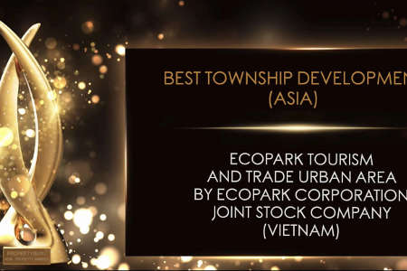 Ecopark đã đạt giải thưởng khu đô thị có thiết kế cảnh quan đẹp nhất thế giới do IPA, giải thưởng được coi là Oscar của ngành bất động sản thế giới, trao tặng.